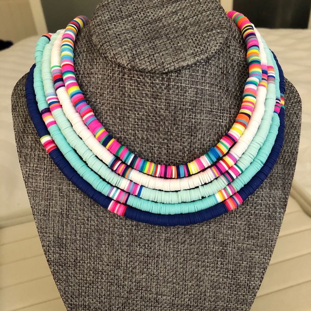 Polymer bead necklace